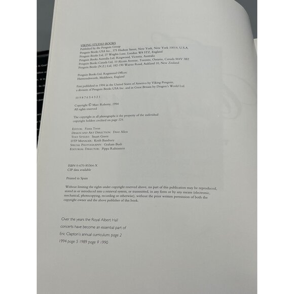 Eric Clapton album book Marc Roberty hardcover copyright 1994 English READ - Picture 5 of 8
